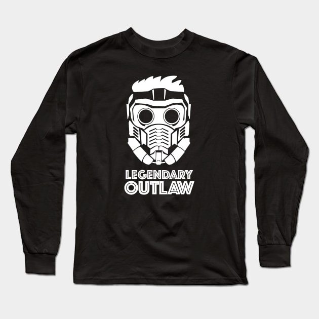 Star-Lord the Legendary Outlaw in White Long Sleeve T-Shirt by Paranormal Punchers